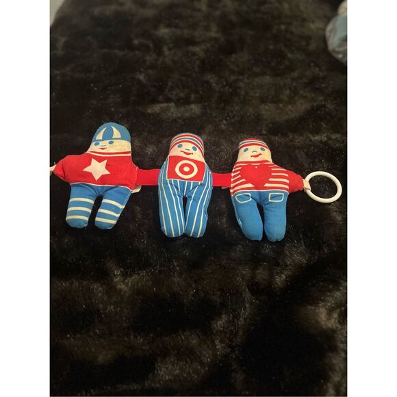 Rare Vintage 1970s Play Path Johnson & Johnson Cloth Three Doll Crib Toy - Picture 1 of 5